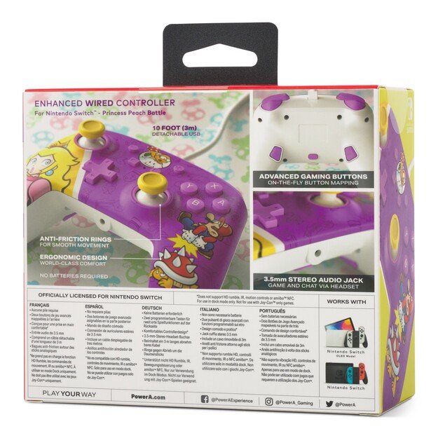 PowerA Enhanced Wired Controller - Nintendo Switch - Princess Peach Battle 8
