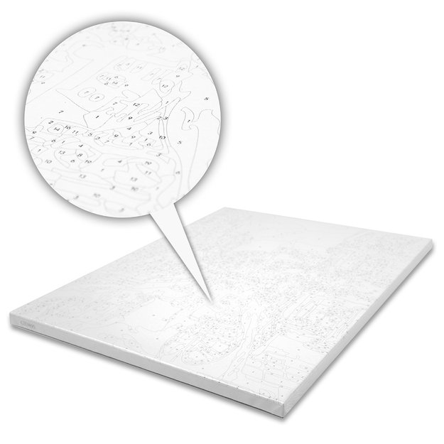 paveikslas su rėmeliu, skirtas vaikams, 30x30 teptukų rinkinys 3