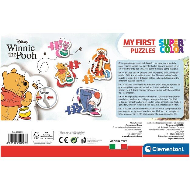 Clementoni - My first puzzle 3-6-9-12 pcs - Winnie the Pooh (20820) 4