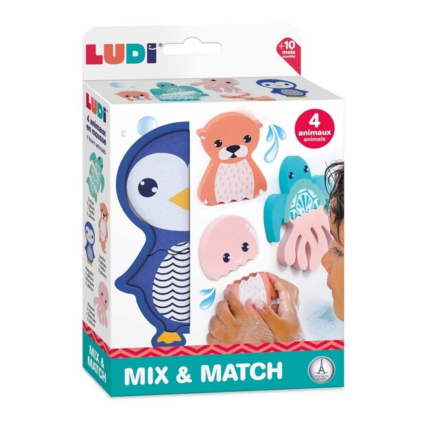 Ludi - Mix & Match - Foam animals for the bath - (LU40078) 4