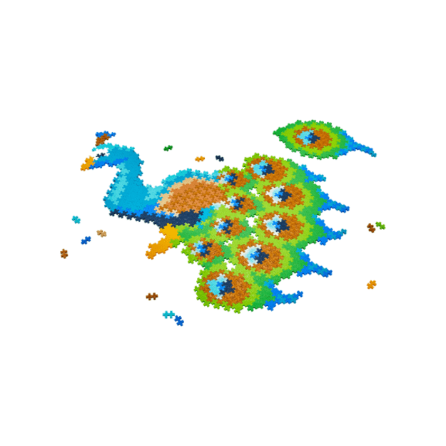 Plus-Plus - Puzzle By Number Peacock 800pcs - (3931) 3