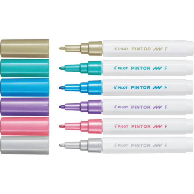 Pilot - Pintor Marker Fine Metal Mix 6 colors (Fine Tip) 3