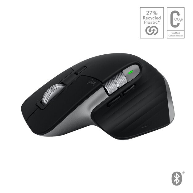 Logitech - MX Master 3S For Mac Performance Wireless Mouse - SPACE GREY 6