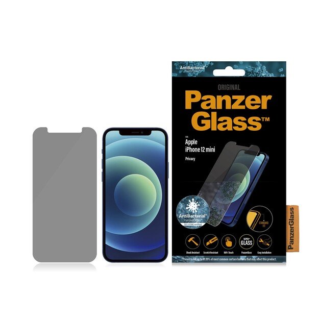 PanzerGlass - Privacy Screen Protector Apple iPhone 12 Mini - Standard Fit 1