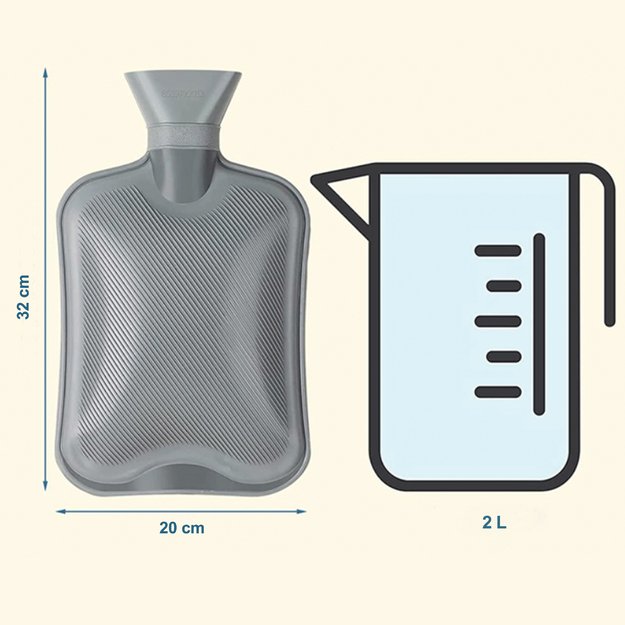 Termofor Świąteczny z Pokrowcem Sweterkowy Ogrzewacz na Wodę 2000 ml 2 L 15