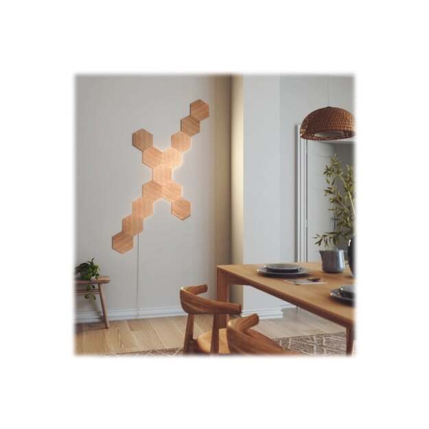 Nanoleaf - Elements - Wood Look Hexagons Starter Kit- 13 Panels 3
