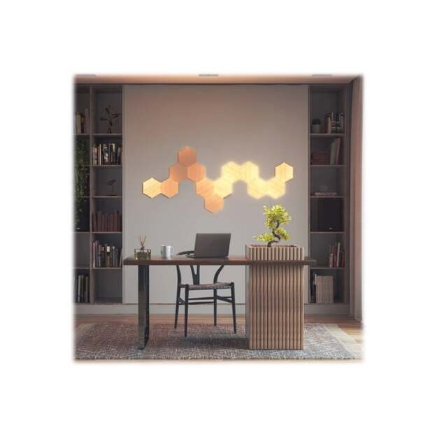 Nanoleaf - Elements - Wood Look Hexagons Starter Kit- 13 Panels 1
