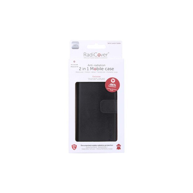Radicover - Radiation protection wallet Leather iPhone X/Xs Exclusive 2in1 2