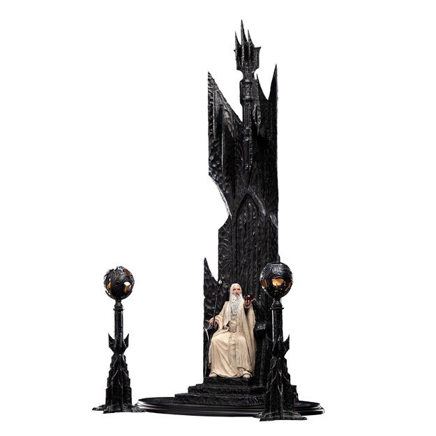 The Lord of the Rings - Saruman the White on Throne Statue 5