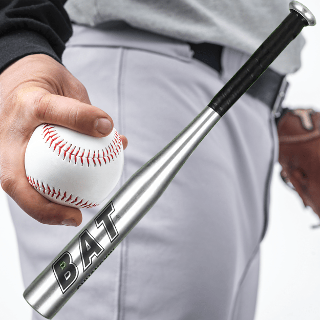 Kij Baseballowy Bejsbolowy Bat Aluminiowy 25  64cm Mocny Treningowy Srebrny 25