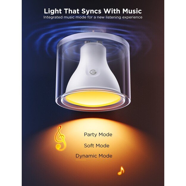 Govee - GU10 WiFi & BLE RGBWW Bulb 400lm (2-Pack) – Elevate Your Lighting Experience 3