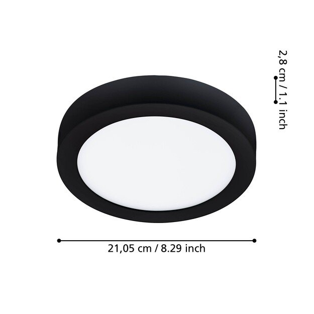 EGLO - Fueva-Z ceiling lamp black Ø21 - TW - Zigbee, Bluetooth 3