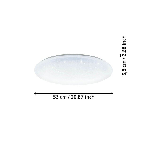 EGLO - Totari-Z ceiling lamp white with crystal effect Ø53 - TW - Zigbee, Bluetooth 3