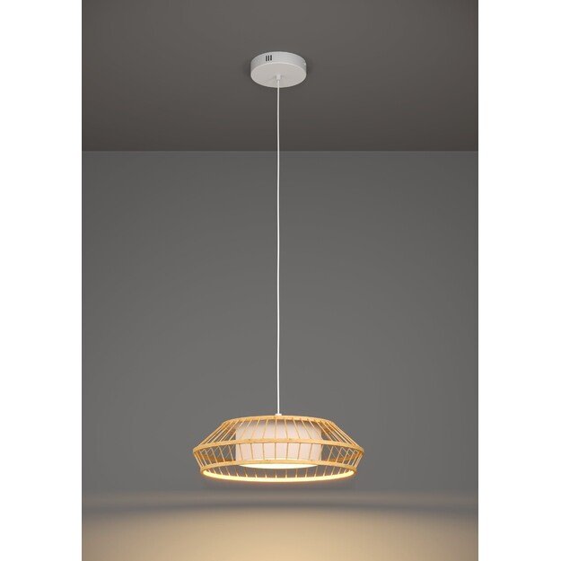 EGLO - Yuku-Z pendant lamp bamboo Ø46 - RGB + TW - Zigbee, Bluetooth 4