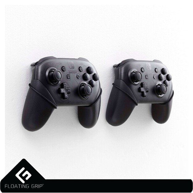 Nintendo Switch Pro Controller wall mount by FLOATING GRIP®, Black 1