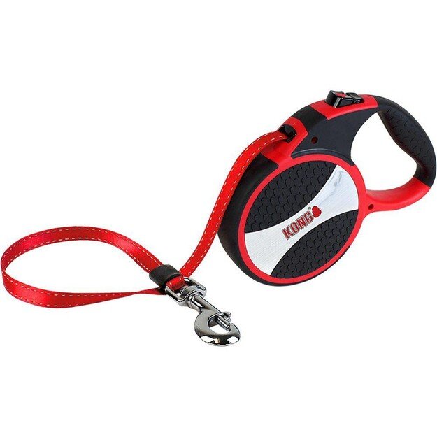 KONG - Retractable leash Explore L 7,5M Tape Red max 50Kg - (608.1220) 1
