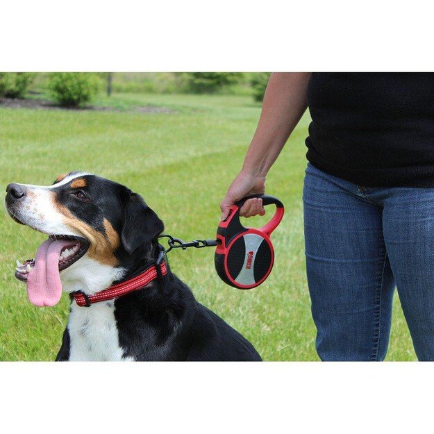 KONG - Retractable leash Explore L 7,5M Tape Red max 50Kg - (608.1220) 2
