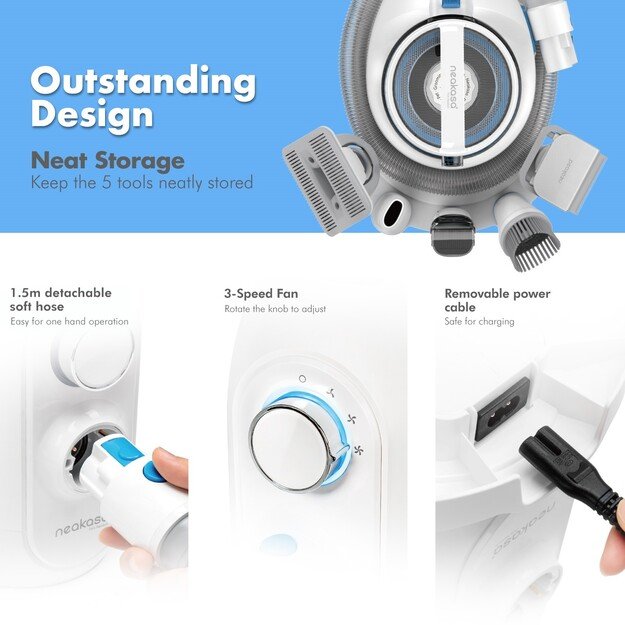 Neakasa - Neakasa p2 pro pet grooming kit-blue & white - (EU6975532170047) 1