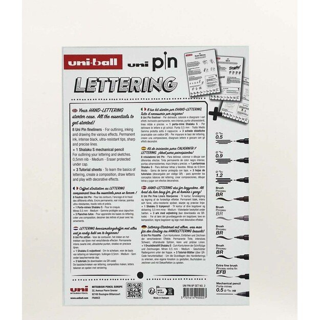 Uni - UNI PIN Collection Pack Lettering - (401257) 1