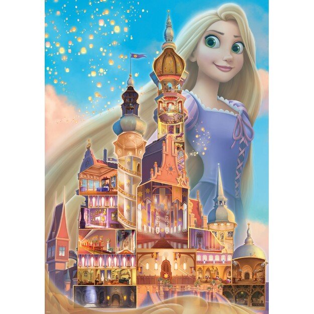 Ravensburger - Puzzle Disney Castles Rapunzel 1000p (12000264) 2