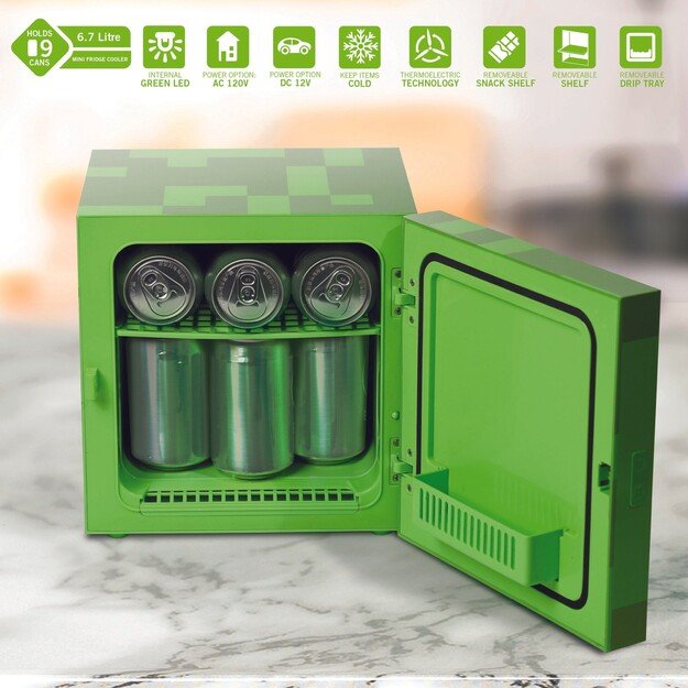 MINECRAFT CREEPER BLOCK- MINI COOLER 6.7L 3