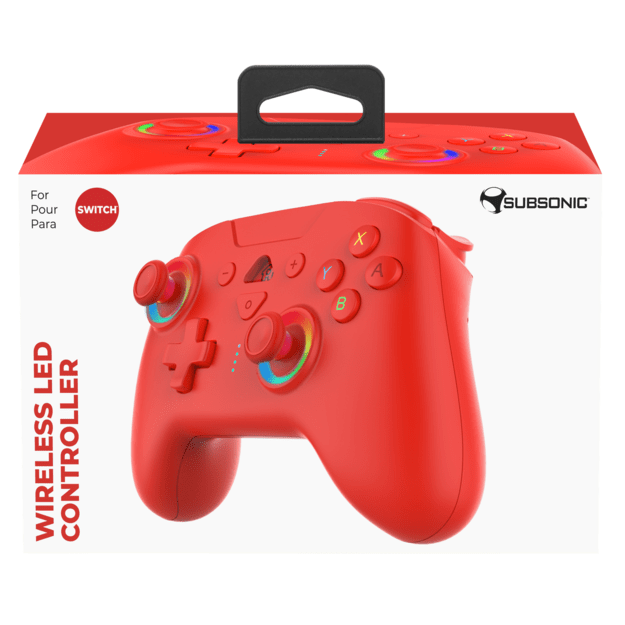 Subsonic Wireless Led Controller Red - Nintendo Switch 3