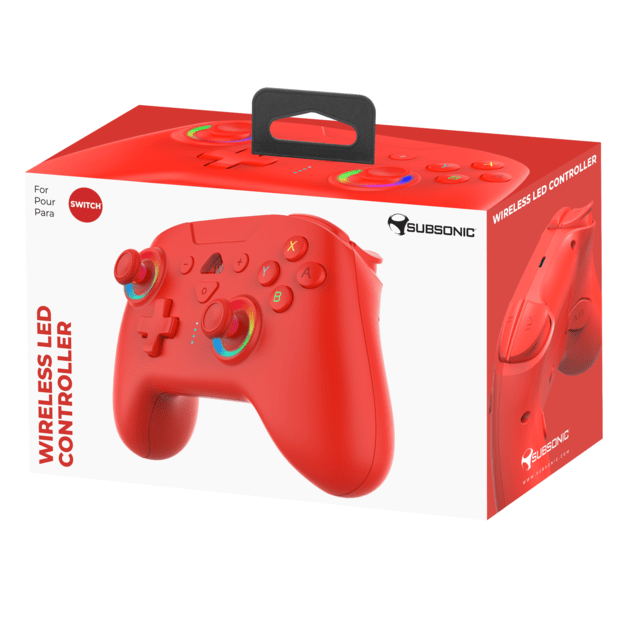 Subsonic Wireless Led Controller Red - Nintendo Switch 6