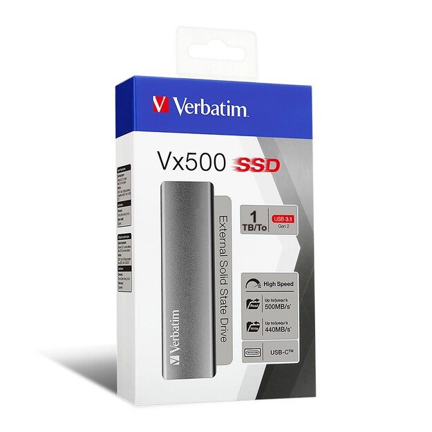 Verbatim - VX500 External SSD 1 TB. USB 3.2 Gen 2 5