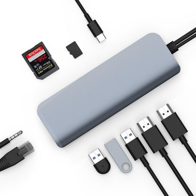 Hyper - HyperDrive VIPER 10-in-2, dual 4K60Hz HDMI for MacBook Pro/Air & any USB-C device, Ethernet, 3.5mm Audio Jack 5