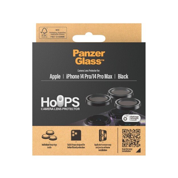 PanzerGlass - Hoops Camera Lens Protector iPhone 14 Pro/14 Pro Max - Black 2