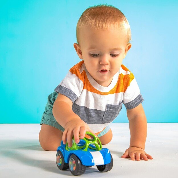 Bright Starts - Toy car, Rattle & Roll Buggie™, blue - (BS-81559) 4