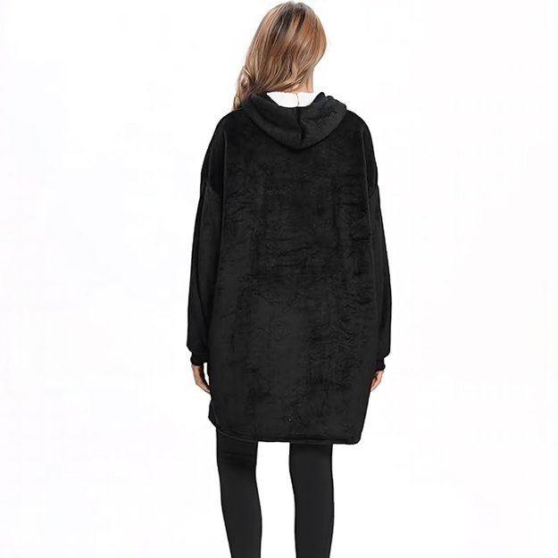 DUŻA BLUZA KOC KOCOBLUZA OVERSIZE GRUBA Z KAPTUREM SZLAFROK DAMSKA MĘSKA 20