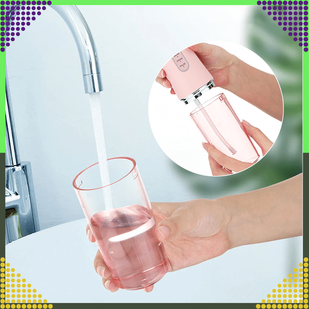 Irygator do Zębów Bezprzewodowy Dentystyczny Mocny 4 Dysze 3 Tryby 220 ml  19
