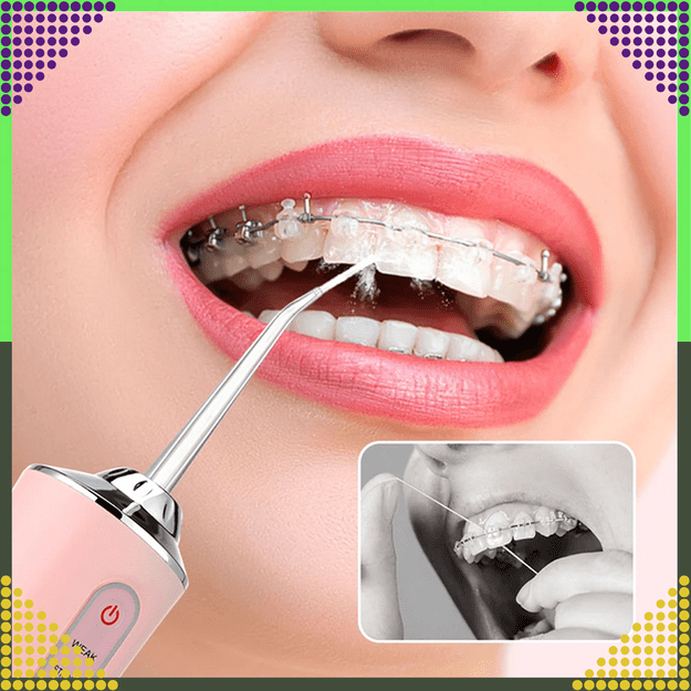 Irygator do Zębów Bezprzewodowy Dentystyczny Mocny 4 Dysze 3 Tryby 220 ml  18