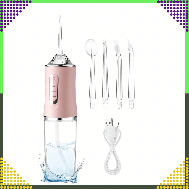 Irygator do Zębów Bezprzewodowy Dentystyczny Mocny 4 Dysze 3 Tryby 220 ml  26