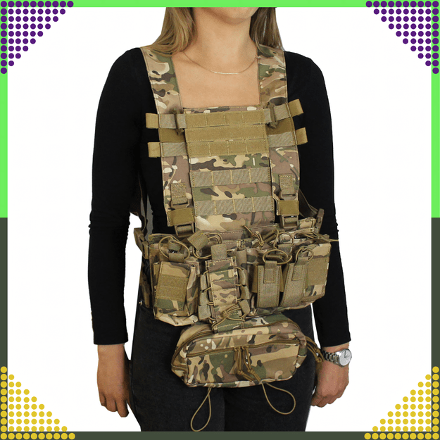Kamizelka Taktyczna Wosjkowa Ochronna Molle Lekka Airsoft Zasobnik Asg 21