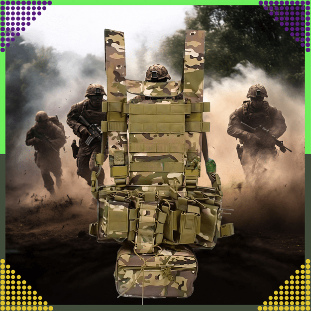 Kamizelka Taktyczna Wosjkowa Ochronna Molle Lekka Airsoft Zasobnik Asg 27