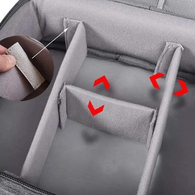 ORGANIZER PODRÓŻNY ETUI TORBA NA KABLE ŁADOWARKI USB AKCESORIA + UCHWYT  19