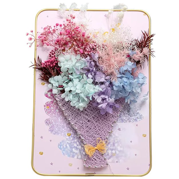 ZESTAW KREATYWNY DO STRING ART PRZEPLATANKA HAFT OBRAZ LED W RAMCE 21x30 CM 2