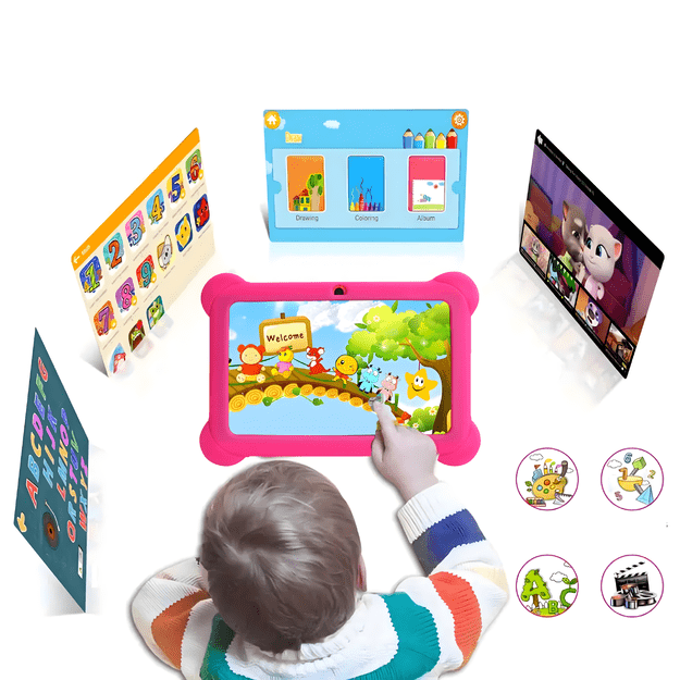 Tablet Edukacyjny 7  dla Dzieci do Nauki Zabawy Gier Bajek Android WiFi Etui 22
