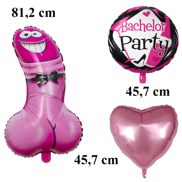 Zestaw Balonów na Wieczór Panieński Zabawne Balony Przyjęcia 6 szt 10