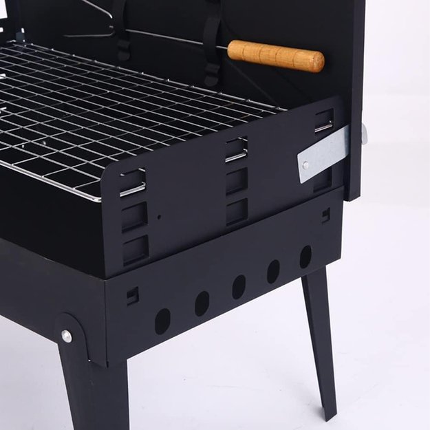 GRILL OGRODOWY TURYSTYCZNY SKŁADANY PRZENOŚNY WALIZKA + SZTUĆCE + 4 x MATA 9