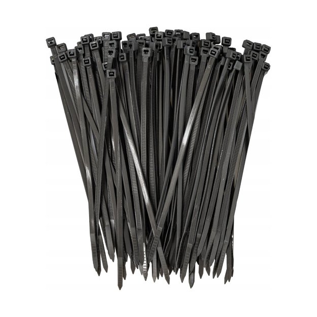 500 x OPASKI ZACISKOWE MOCNE OBEJMY TRYTYTKI TRYTKI CZARNE 2,5x100mm 100 SZT 22