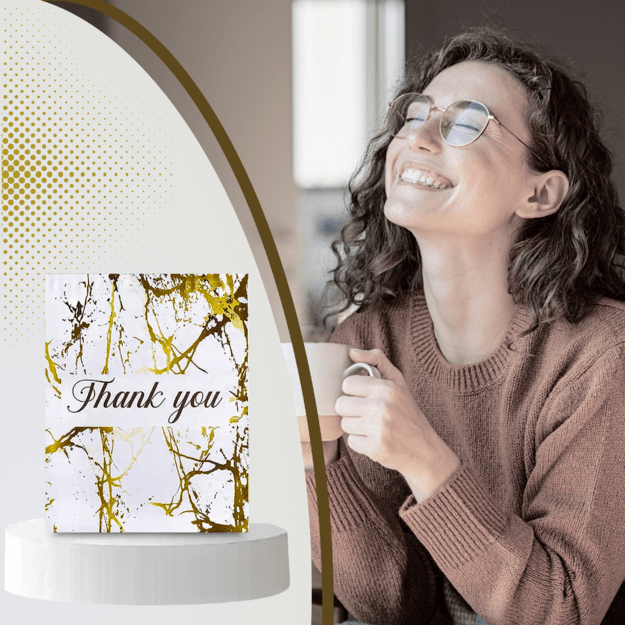 FOLIOPAKI KURIERSKIE MOCNE 255x370 ZŁOTY MARMUR THANK YOU 50szt 23