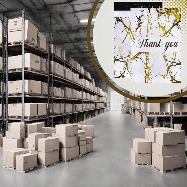 FOLIOPAKI KURIERSKIE MOCNE 255x370 ZŁOTY MARMUR THANK YOU 50szt 35