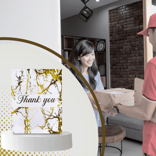 FOLIOPAKI KURIERSKIE MOCNE 255x370 ZŁOTY MARMUR THANK YOU 50szt 25