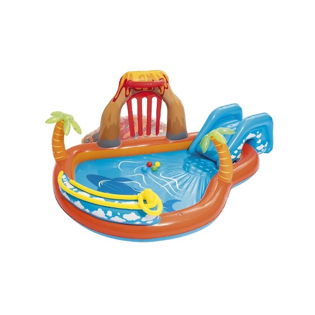 Bestway 53069 Plac Zabaw Dmuchany Lawa ze Zjeżdzalnią 265x265x104 cm Duży 1