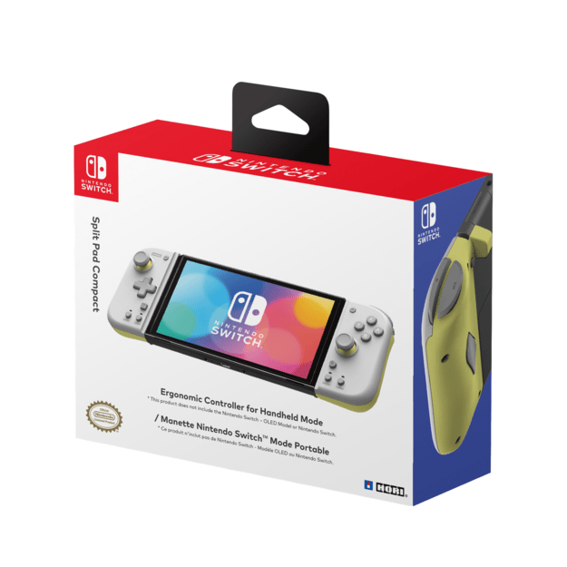 HORI Split Pad Compact - Light Gray/Yellow 1