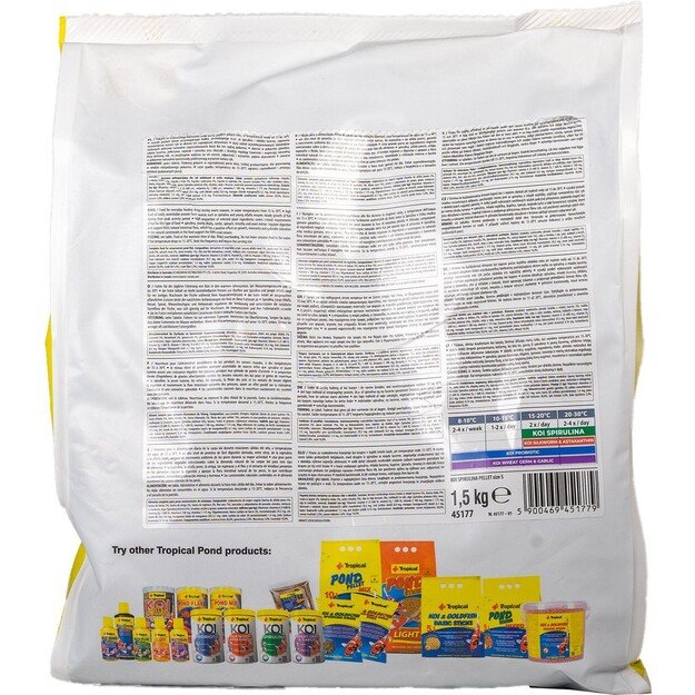 TROPICAL - New Koi Spirulina Pellet Size S 5L/1,5Kg - (157.2502) 1