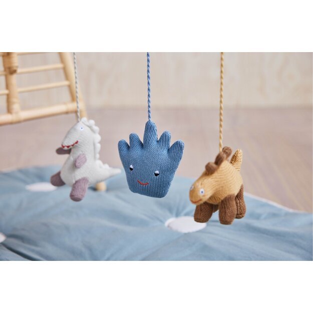 OYOY Mini - Dino Play Gym Toy - Beige / Saffron / Aqua Blue (M107668) 1